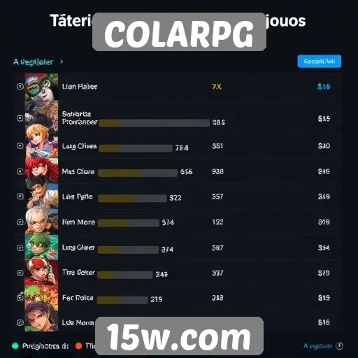 Análise de popularidade dos jogos no COLARPG
